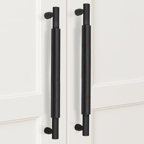 Image of Plantex Cabinet Handle /Kitchen Cabinet Door Handle /Wardrobe /288 mm Cupboard Handle /Door Pull-Push Handle for Home /Office - Pack of 2 (Black)