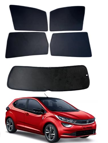 Image of Premium Car Sunshade Fix Type Non-Magnetic Curtain with Rear Dicky Curtain Set of 5pc for Altroz