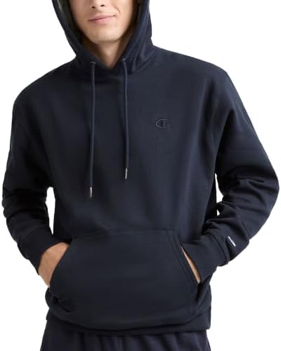 Champion Men's Pullover Fleece Hoodie, Standard Fit, Midweight, C Logo, Available in Regular and Big & Tall