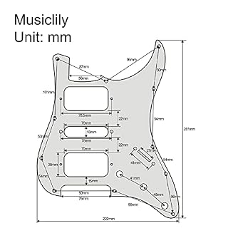 Musiclily Pro 11 Trous Round Corner HSH Pickguard Strat Plaque de Protection pour Guitare électrique American/Mexican… - Les Beatles, Paul McCartney, John Lennon, RIngo Starr, George Harrison Musiclily Pro 11 Trous Round Corner HSH Pickguard Strat Plaque de Protection pour Guitare électrique American/Mexican… – Image 2