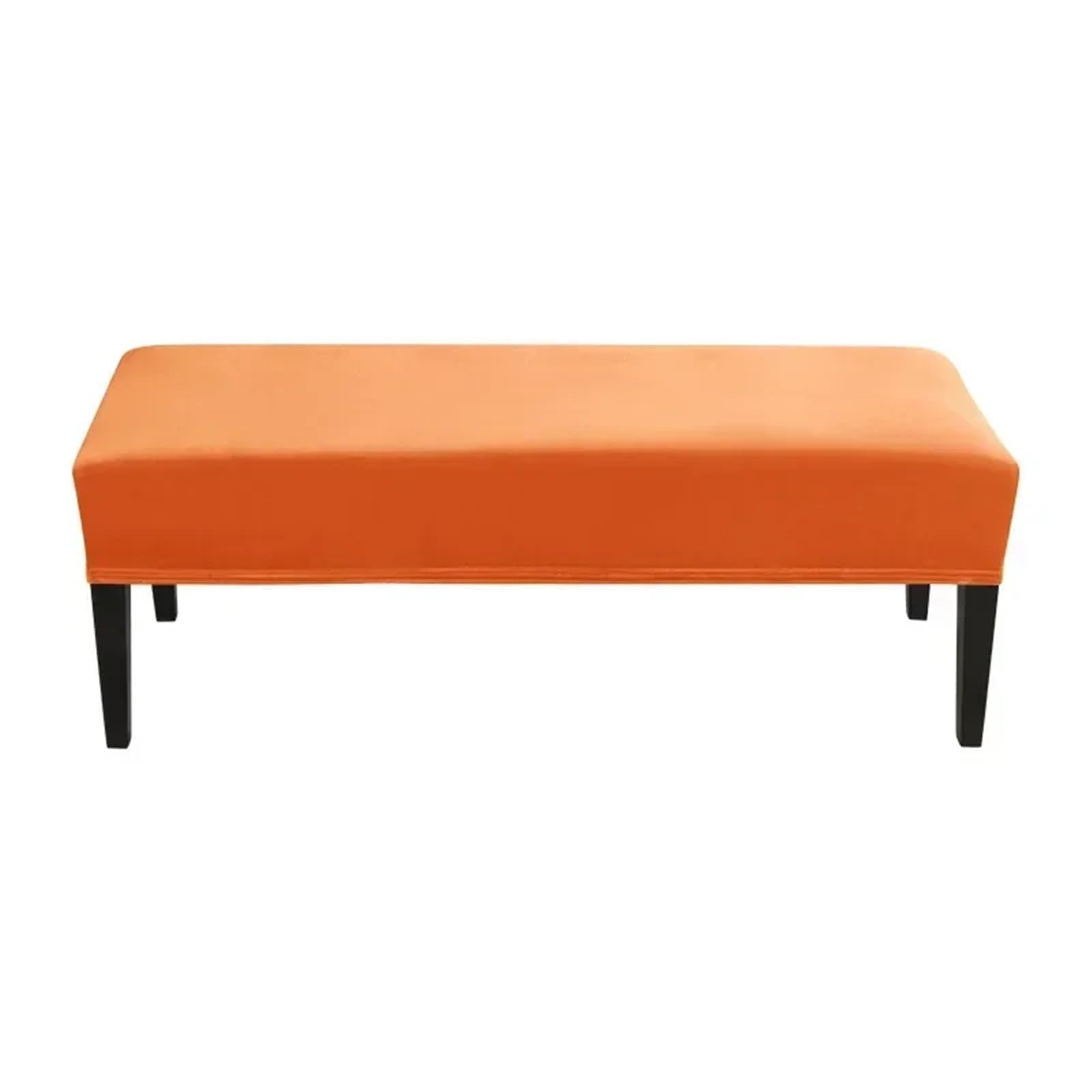 Lot de 4 housses de chaise extensibles et élastiques lavables en Lycra doux pour salle à manger et chambre à coucher Orange