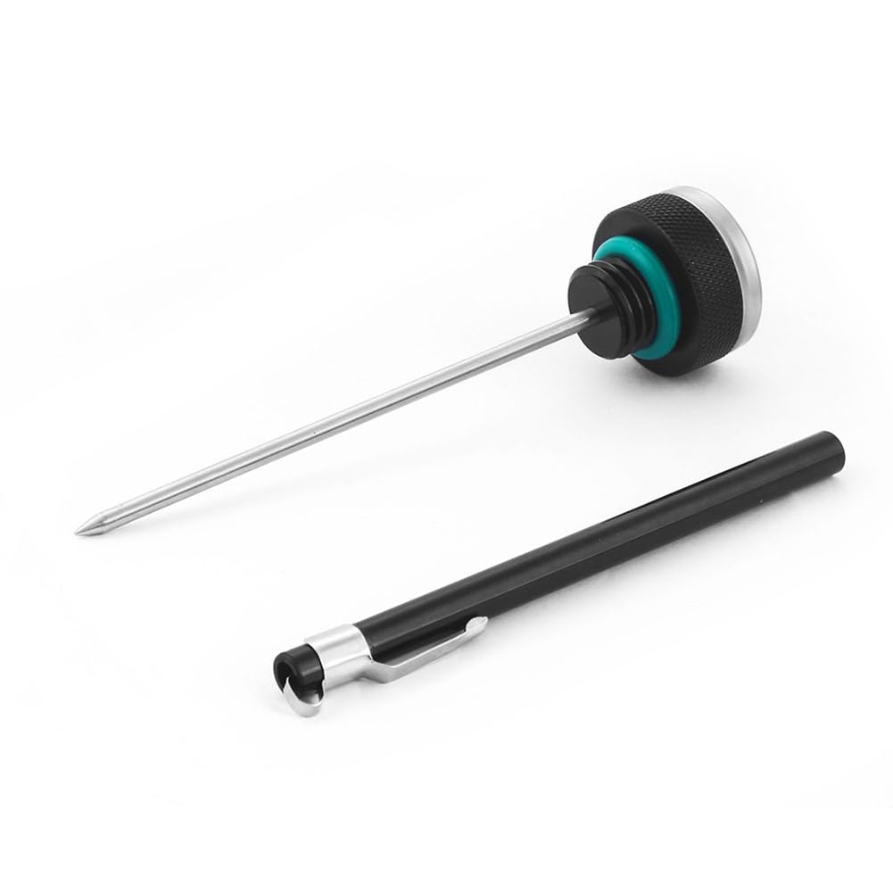 Öltemperaturmesser 35 mm 0-200 ℃ mit M20 X 2,5 Motorrad-Kraftstoff-Tankkappen Thermometerzeiger Kappe Abdeckung