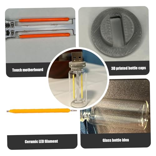 Luces LED de automóvil interior USB con lámpara de atmósfera 7 colores 6