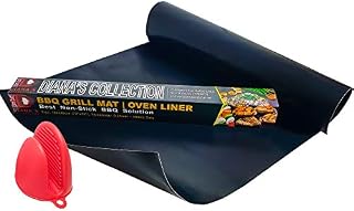 DIANA'S COLLECTIONS Oven Liner 70inchx16inch (180x40cm), Cut to Any Size BBQ Grill Mat  Non Stick, Heat Resistant Teflon Sheets Heavy Duty Reusable Oven Liners for Fan Assisted Ovens  FDA Approved