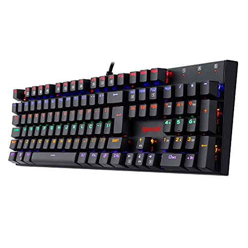 Teclado Mecânico Gamer Redragon Rudra Preto Iluminação Rainbow ABNT2 K565R-2