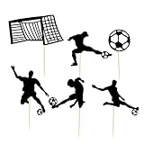 📦 【Materiales de alta calidad】 La decoración para cupcakes de fútbol está hecha de acrílico y cartón de alta calidad. Durable y no fácil de romper. No tóxico y seguro de usar, puede decorar pasteles o pasteles con confianza.