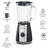 Morphy Richards Total Control Glass Jug Blender with Ice Crusher Blades, 5 Speed Settings, Pulse Control, 600 W, 1.5 litres, Grey, 403010 - Image 8