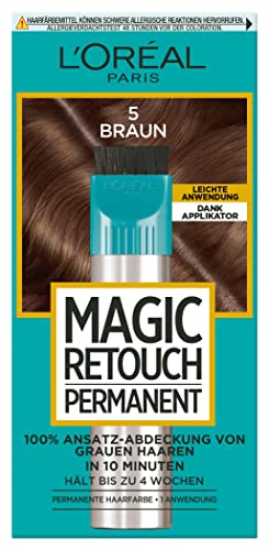L'Oréal Paris Magic Retouch - Cubierta permanente para raíces, color marrón 5