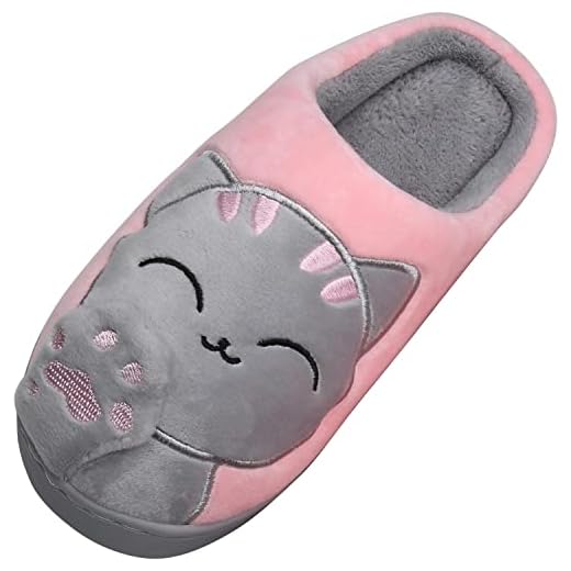 SAGUARO Otoño Invierno Zapatillas Interior Casa Caliente Slippers Suave Algodón Zapatilla Mujer Hombres Animados Pareja Zapatos Calzado, 37/38 EU=38/39 CN Rosa
