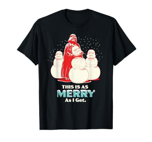 Star Wars Christmas Darth Vader This is as Merry as I Get T-Shirt