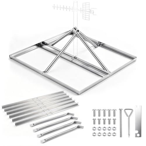 ElaraBerry Non Penetrating Roof Mount Base for Flat Roof 36 x 36 Antenna Mount Heavy Duty Steel No Drilling Required for Satellite Internet Antennas Weather Stations (No Mast Included)