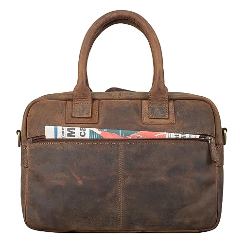 Bolso de piel para portátil STILORD Carlo, maletín vintage para universidad y negocios 4