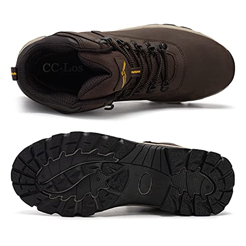 CC-Los Men's Waterproof Hiking Boots - Soft Toe Slip-Resistant with Cushioned Midsole Size 7-13.53