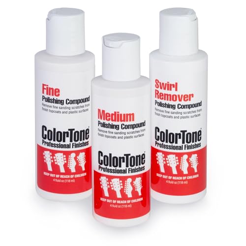 ColorTone Polishing Compounds, Set of Three (Medium, Fine and Swirl Remover) 4-oz Bottles...