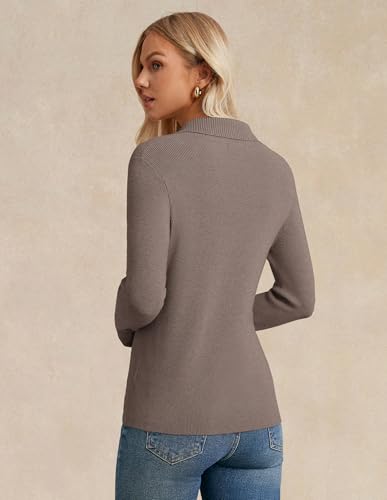 Image of GRACE KARIN Women Fall Long Sleeve V Neck Collar Knit Pullover Sweaters