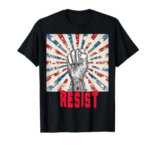 Resistere alla resistenza Pugno raggi solari anti Donald Trump Maglietta