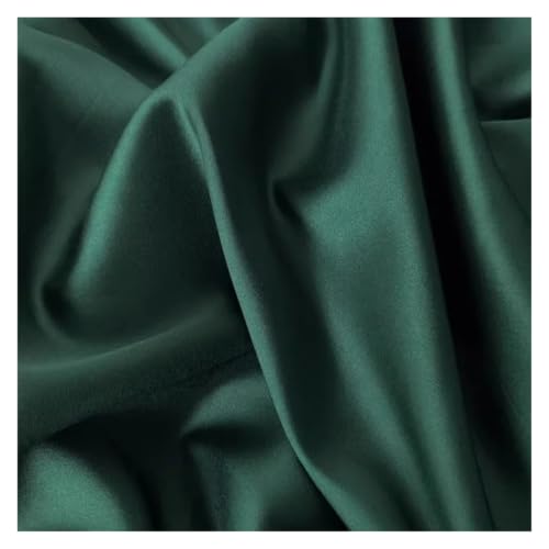 Tissu satin d'acétate de soie vert foncé fluide de haute qualité pour robe et chemise