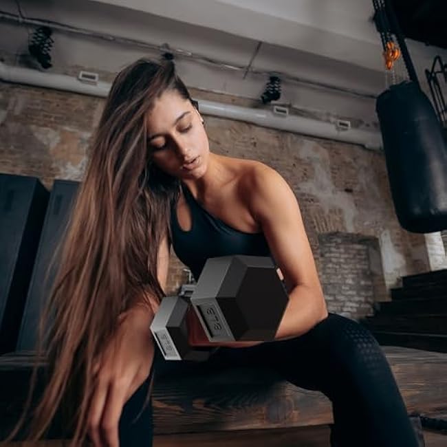 BalanceFrom Rubber Coated Hex Dumbbell Weight Set with Storage Rack, 100LB or 150LB or 200LB Set, 5-20 lbs or 5-25 lbs or 10-30 lbs Pairs