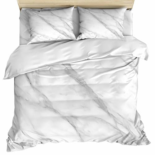 Anzona Marble Duvet Cover Twin Size - 4 Pieces Bedding