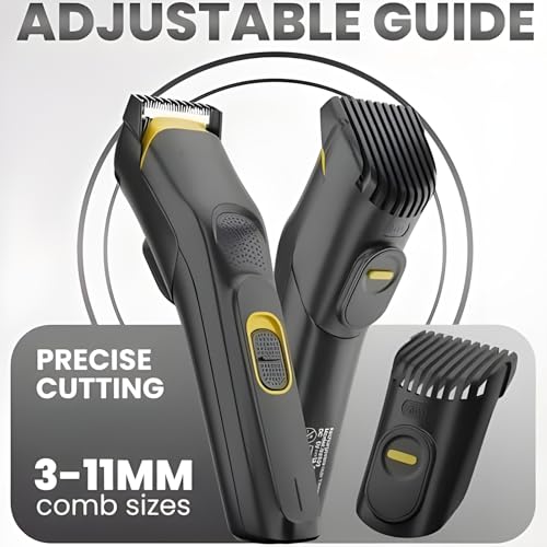 Image of Hair Trimmer for Men | Professional AT-509 Beard, Body Hair Cutting Machine For Man | Type - C Fast Charging | Waterproof 90 Min Run Time | Adjustable Length | Men's Beard Finishing