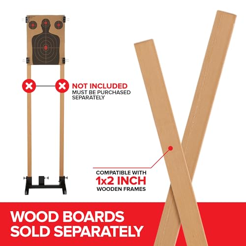 1 pack steel target stand base for paper silhouette shooting targets 8 - 24 adjustable width uspsaipsc - idpa practice includes 2 cardboard targets for shooting