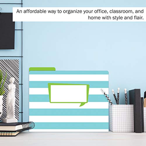 Barker Creek Designer File Folders, Happy, Multi-Design Set With Bright Patterns On Outside, Vibrant Solid Colors On Inside, Letter-Size File Folders, 1/3 Cut Tabs, Pack Of 12 (1334) #TOP4