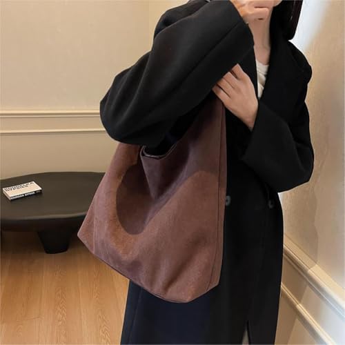 Bolsos hobo retro para mujer, de ante, informales y espaciosos, bandoleras y bolsos de mano miniatura 6