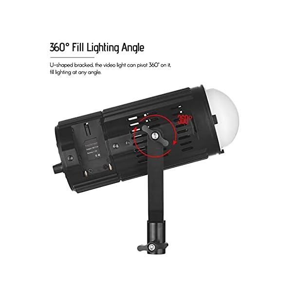 KIKIRon LED-Videoleuchte Dimmable LED-Video-Licht 3200K-5600K-Farbtemperatur Mit Barn-Tür-Fernbedienung Dimmbare… – Bild 4