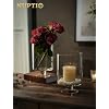 Glass Candle Holder for Pillar Candles - Large Glass Vases for Table Decoration, Clear Hurricane Candle Holder for Wedding Christmas Halloween Party Centerpiece Dining Room Decor, Gifts for Women