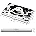 VstaDank Black Cute Ghost Business Card Holder Fashion Aluminum Alloy Flip Cover Credit Card Holder High End Professional Name Cards Case Exquisite Pocket Metal Cards Holder for Work