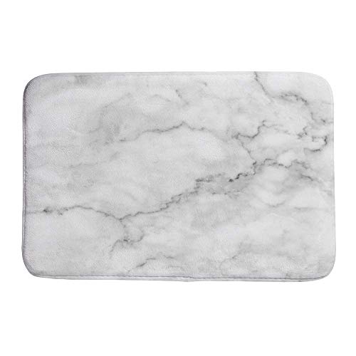 Tapis de salle de bain doux texture marbre pour sortie de douche