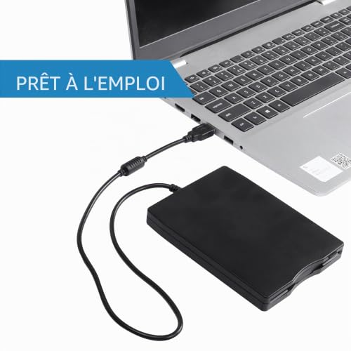 CERRXIAN Disquette USB externe portable 3,5" 1,44 Mo FDD pour PC Windows 98 SE Windows XP – vue 3