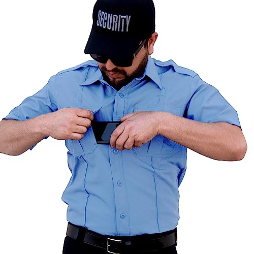 Image of First Class 100% Polyester Short & Long Sleeve Zippered Uniform Shirt 4 Pocket Hidden, Law Enforcement BDU Zipper Closure.