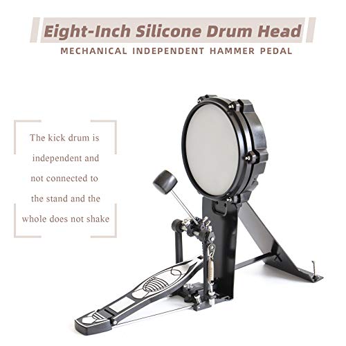LAGRIMA LAG-710 Mesh Kit Electric Drum Set, 8 Piece Electronic Drum Kit with Adjustable Drum Throne, Headphones, Drumstick, Connection Cables, Solid Support Set - Thumbnail 6
