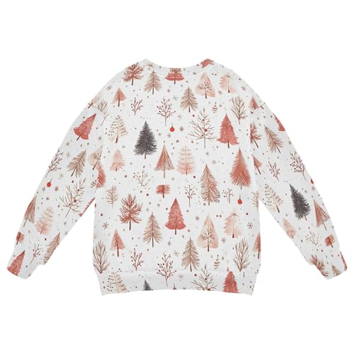 JUNZAN Christmas Trees Snowflakes Little Kids Sweatshirt Hoodie Crewneck Hoodies for Girls Athletic 4T2