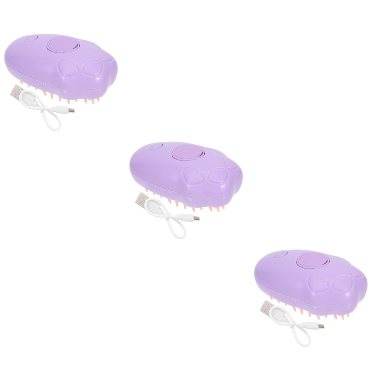 Milisten 3pièces Brosse à Vapeur Pour Chat Avec Auto-nettoyante Brosse De Bain Électrique Pour Animaux Outil De Toilettage Apaisant Pour Pelage De
