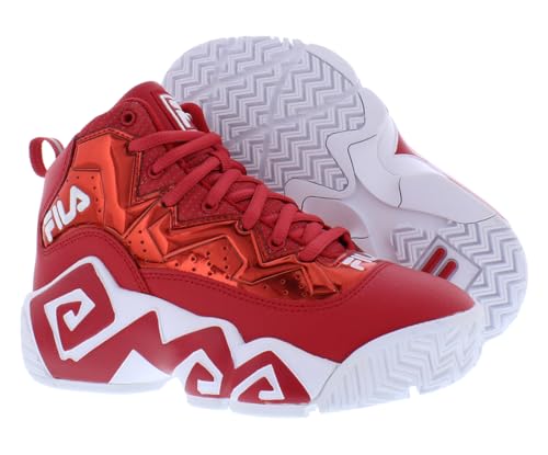 Fila MB-Night Walk GS Sneaker Boys' Youth Basketball 4.5 M US Big Kid Red-White