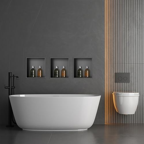 Étagère de douche en acier inoxydable Sto Solut noir 32cm