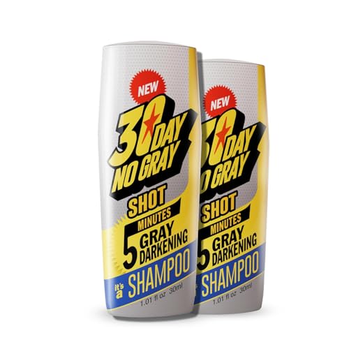 2 x 30 Day no Gray - Shot Escurecedor - 1 Shot que Escurece cabelos Brancos em 5min por até 30 dias