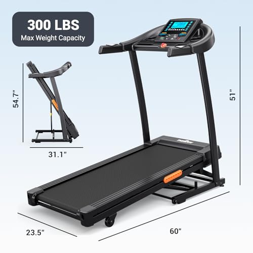 Image of THERUN Incline Treadmill, Treadmills for Running and Walking, 400 lbs Weight Capacity Folding Treadmill with 0-16% Auto Incline, Wide Belt, 4.0 HP, App, Heart Rate