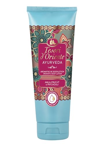 TESORI D'ORIENTE Body Lotion Ayurveda | 250ML | aromatische Bodylotion | Amla-Fruchtextrakt, Sesam-Öl, Aloe vera und Calendula | Wellness-Ritual für Körper & Sinne