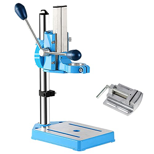 Supporto regolabile per trapano a colonna con morsa, staffa per trapano elettrico, pressa da banco multifunzionale, base in ghisa, mandrino girevole, strumento di precisione per la lavorazione del