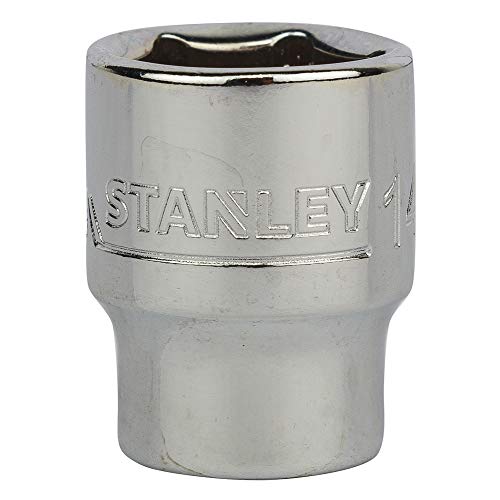 Image of STANLEY STMT72885-8B 1 /4-inch 14mm Chrome Vanadium Steel 6 Point Standard Socket (Silver)