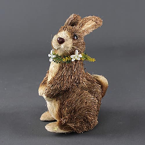 Lapins en Paille Cadeau de Pâques Idéal Décoration Ferme - 5