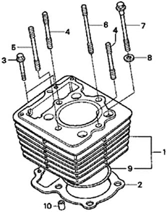 Miniatura 9 de Kit de extremo superior de junta de pistón de cilindro para Honda XR400 (1996-2004)