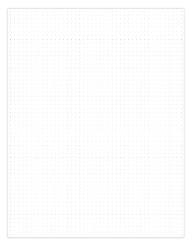 Unpunched Refills Paper, Letter Size Loose Leaf Paper For Ring Binder/Discbound Notebook Planner Inserts, 100 Sheets/200 Pages, White, Dot Grid, 8.5 X 11 Inch #TOP5