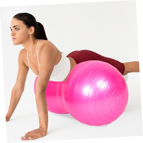 Abaodam Ballon de Yoga balles de Poids pour l'exercice Grossesse Boule de cacahuète Boule d'accouchement balles lestées pour l'exercice balles de stabilité pour l'exercice PVC Rosy – Image 6