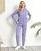 BASICDOT Jogginganzug Damen Set Lang Trainingsanzug Zweiteiler Frauen Freizeitanzug Langarm Reißverschluss 7009A-M