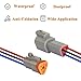 HYAT 14 AWG 3 Pin DT Connector Waterproof Automotive Electrical Connector, Male and Female Way Auto Electrical Wire Connectors Harness for Car Truck Boat Motorcycle Trike Caravan - 3 Pack