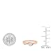 Imagen de Dazzlingrock Collection Anillo de compromiso de oro macizo de 14 quilates con diamantes redondos y baguette de 0